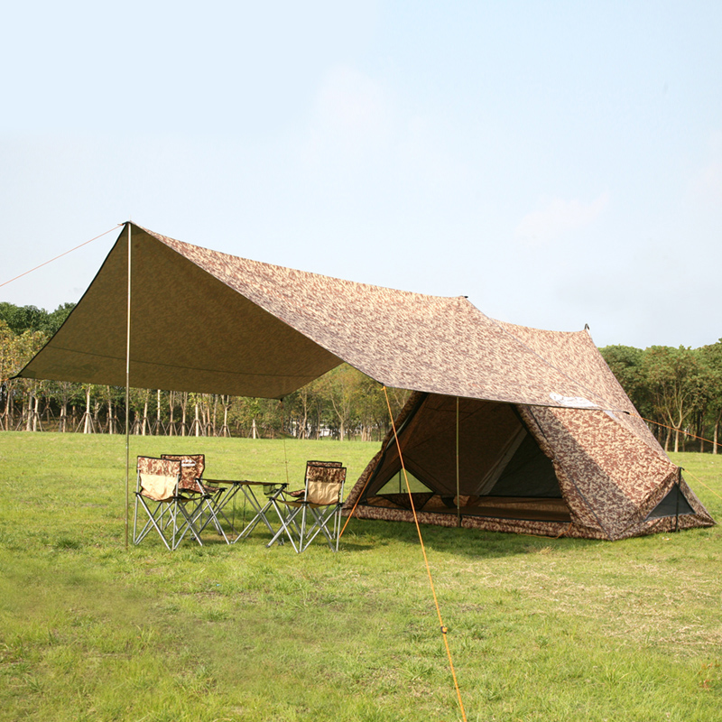屋外のカモフラージュキャンプテント