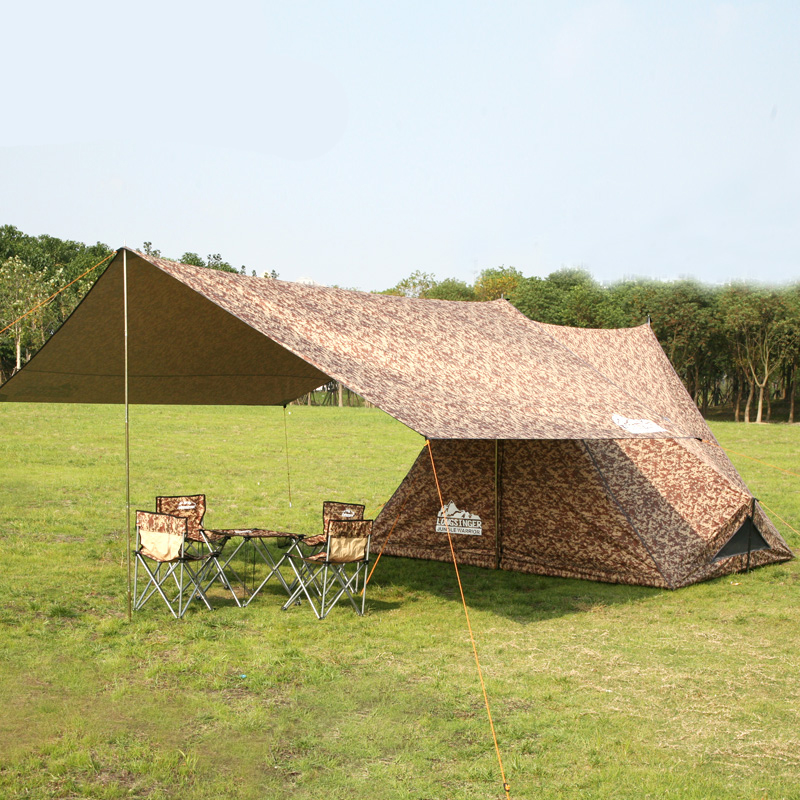 屋外のカモフラージュキャンプテント
